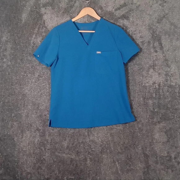 Figs Catarina scrub women's top blue size Medium - Picture 2 of 7
